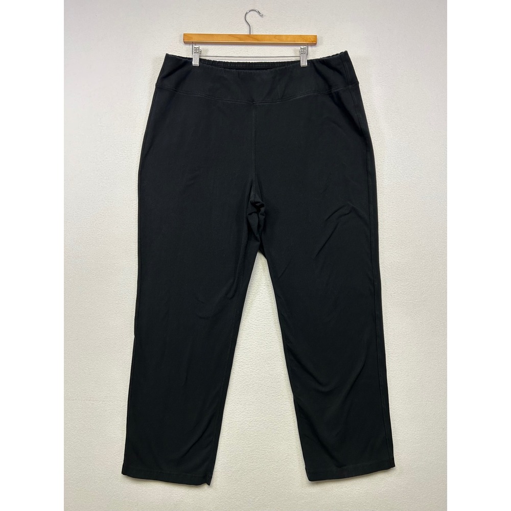 Athleisure Zelos Women 3X Black Straight Leg Active Pants
